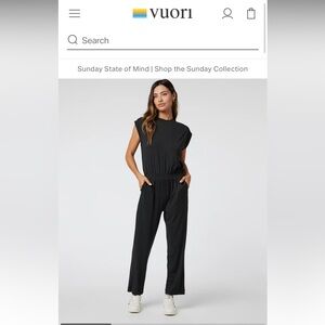 NWT Vuori Lux Black Jumpsuit